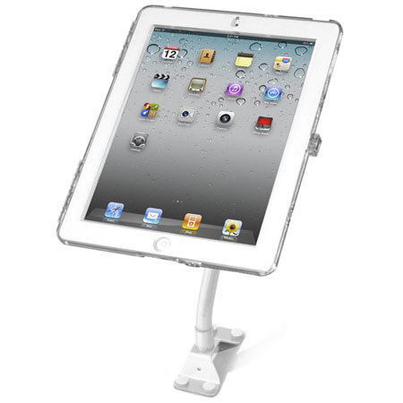Maclocks Flex Arm with Metal Executive iPad Enclosure for iPad 1/2/3/4, White
