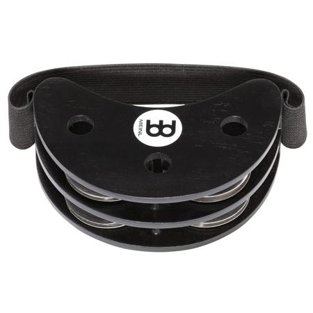 Meinl Foot Tambourine with Stainless Steel Jingles, Black