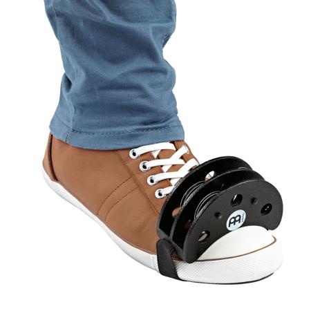 Meinl Foot Tambourine with Stainless Steel Jingles, Black
