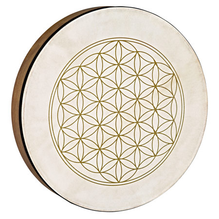 Meinl 16" Hand Drum with Flower of Life Symbol, Walnut Brown
