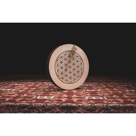 Meinl 16" Hand Drum with Flower of Life Symbol, Walnut Brown