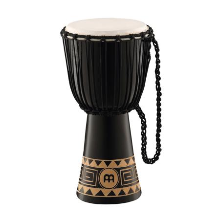 Meinl Headliner 10" Hand Carved Congo Design Rope Tuned Djembe, Dark Brown