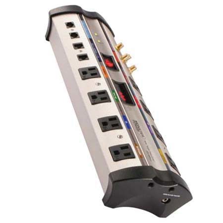 Monster Cable Monster Home Theater PowerCenter HTS 1000 MKIII, 8-Outlets, 4-Coax, Phone & Network with Clean Power