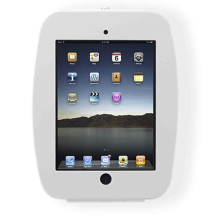 Maclocks Space iPad Enclosure Wall Mount with Security iPad Lock, White