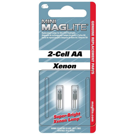 Maglite LM2A001 Xenon Replacement Lamp, 2 Pack