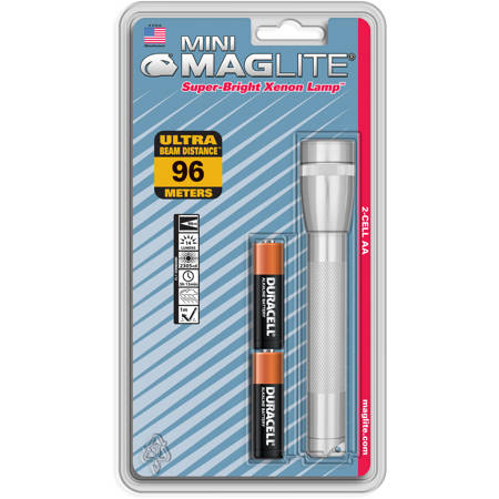 Maglite M2A106 Mini 2-Cell AA Flashlight with 2 x AA Alkaline Batteries