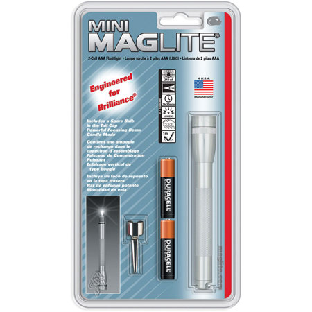 Maglite M3A106 Mini 2-Cell AAA Flashlight with Clip