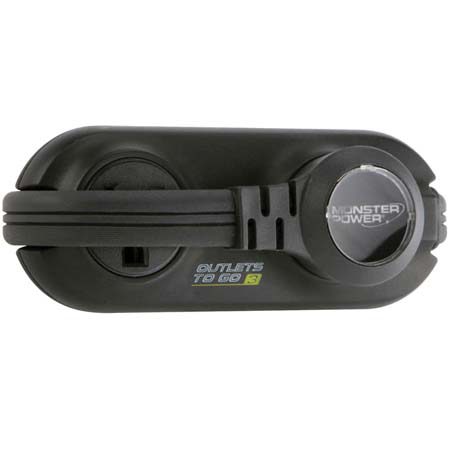 Monster 121520 Power OutLets To Go Trvel Pwer Strip,Blk
