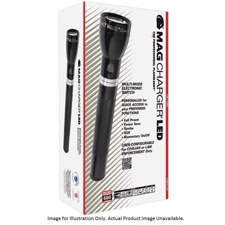 MagLite Mag Charger 643 Lumen LED Rechargeable Flashlight System #6, Black