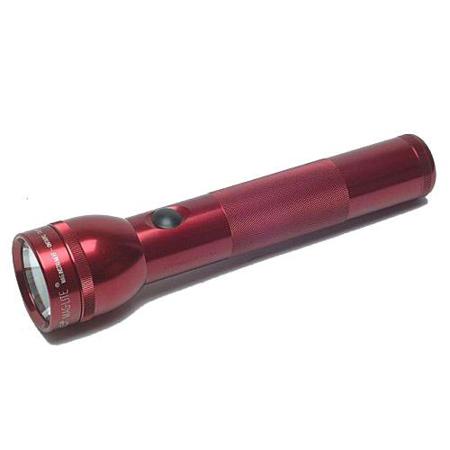 MagLite 4-Cell D Incandescent Flashlight with 2 Xenon Lamps, 98 Lumens, Red