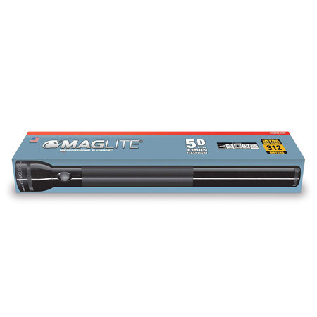 MagLite 5-Cell D Incandescent Flashlight with 2 Xenon Lamps, 151 Lumens, Black