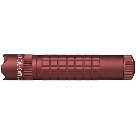 Maglite SG2LRL6 Mag-Tac LED Flashlight, 320 Lumens, Crowned Bezel, Crimson Red