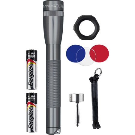 MagLite Mini MagLite PRO 2-Cell AA LED Flashlight Combo Pack, 272 Lumens, Gray
