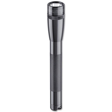 Maglite SP-P09H Mini Maglite PRO+ Flashlight with 2 AA Batteries/Holster, Gray