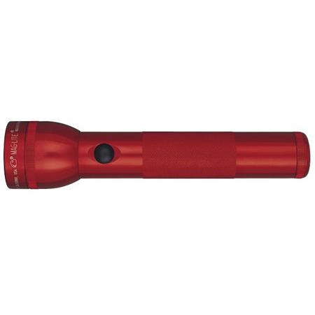 MagLite 2-Cell D LED Flashlight, Chipboard Packaging, Red