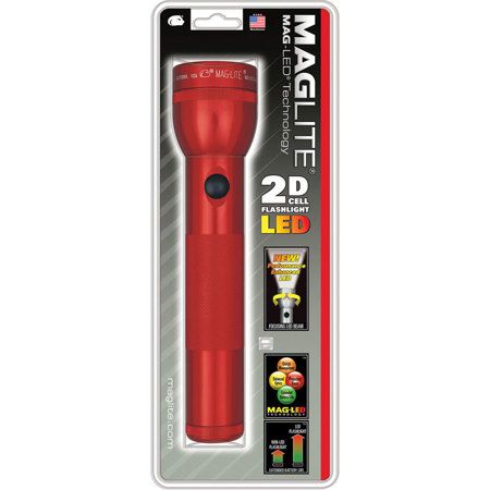 Maglite LED 2-Cell D Flashlight, Red