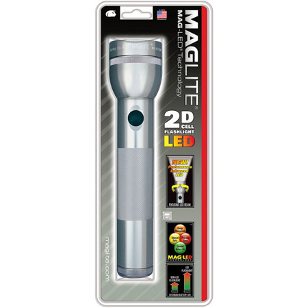 Maglite LED 2-Cell D Flashlight, Gray
