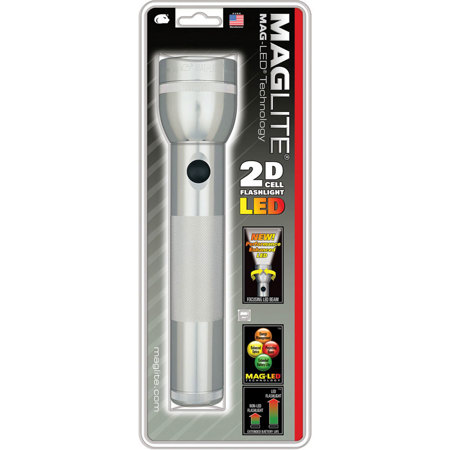 Maglite LED 2-Cell D Flashlight, Silver