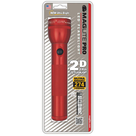 Maglite ST2P036 Pro LED 2D- Cell Flashlight, Red