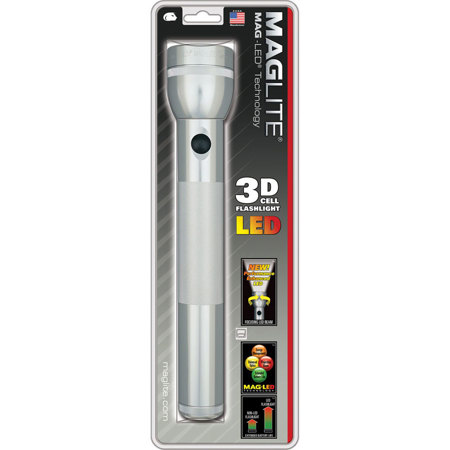 Maglite ST3D106 3-D Cell LED Flashlight, Silver