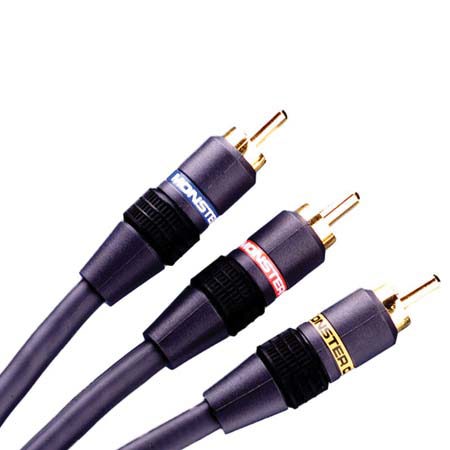 Monster Cable Monster SV1/100 1 Meter (3.28ft) Standard Composite Video / Interlink 100 A/V Kit, RCA to RCA