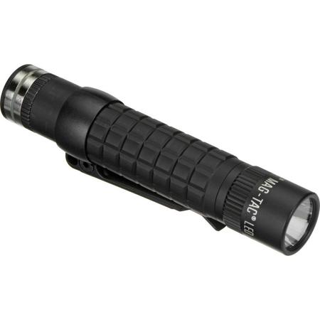 MagLite MAG-TAC Rechargeable LED Flashlight with Plain Bezel, 533 Lumens, 178m Beam Distance, Waterproof, Black