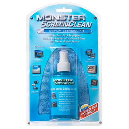 Monster Ult Perf Big Scrn TV Cleaning Kit w/Soln & Clth
