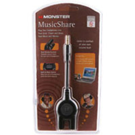 Monster Cable MusicShare, Mini "Y" Headphone Splitter Cable for the Microsoft Zune Multimedia Player.