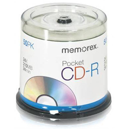 Memorex 4702 Disk Pocket CD-R 50 min Pack Spindle