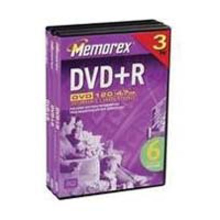 Memorex 5563 Disk DVD120 Home Video DVD+R 3 Pack