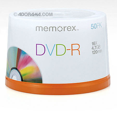 Memorex 5619 Disk 16x DVD+R 4.7GB 50 Pack Spindle