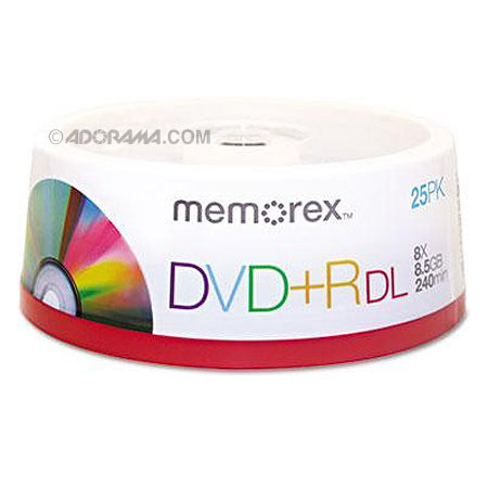 Memorex 5712 Disk 2.4x to 8x DVD+R 8.5GB Double Layer