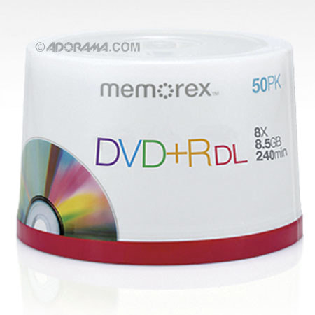 Memorex 5732 Disk 2.4x to 8x DVD+R 8.5GB Double Layer