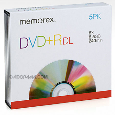 Memorex 5835 Disk 2.4x to 8x DVD+R 8.5GB Double Layer