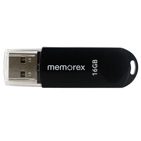 Memorex 98180 16GB TravelDrive USB 2.0,Glossy Black