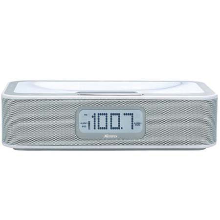 Memorex Mi4004 iWake, Digital AM/FM Clock Radio with Dual Alarm Function & Universal iPod Dock - White