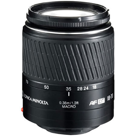 Minolta Konica 18mm - 70mm f/3.5-5.6 AF DT Digital Wide Angle Auto Focus Zoom Lens for the Maxxum & Sony Alpha Mount.