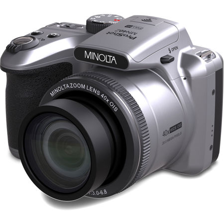 Minolta MN40Z 20MP 1080P Full-HD Camera with 40x Optical Zoom Silver