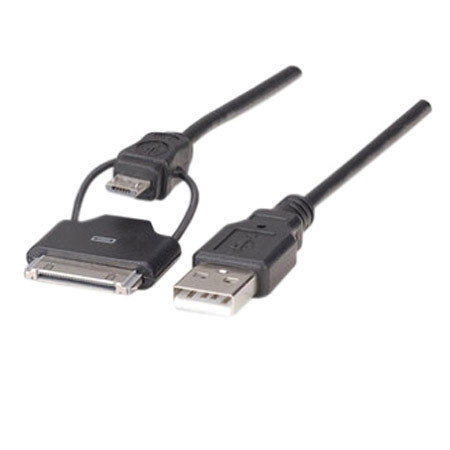 Manhattan 25.6" iLynk 2-in-1 Cable, 30-pin