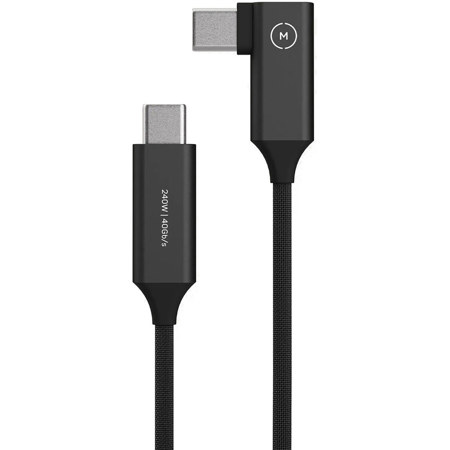 Moment SuperFlex USB-C Cable Straight to Right Angle 9"