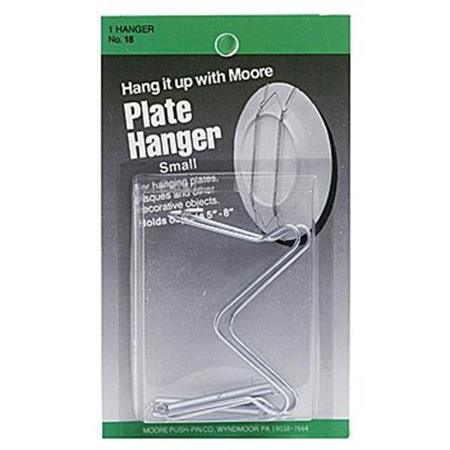 Moore #119 Plate Hangers Zinc Plated Extra Large, Holds 10" to 14"