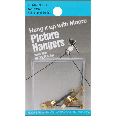 Moore 10lbs Hanger with Super Nail, 4 Pieces