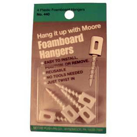 Moore Plastic Foamboard Hangers - Pack of 4