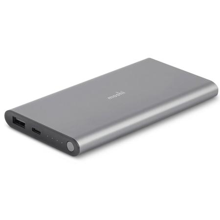 Moshi IonSlim 10K USB-C Portable Battery, Titanium Gray
