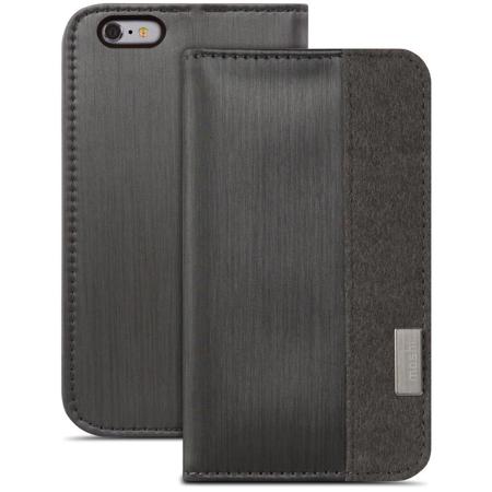Moshi Overture Premium Wallet Folio Case for iPhone 6, Steel Black