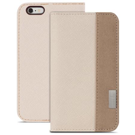 Moshi Overture Premium Wallet Folio Case for iPhone 6 Plus, Sahara Beige