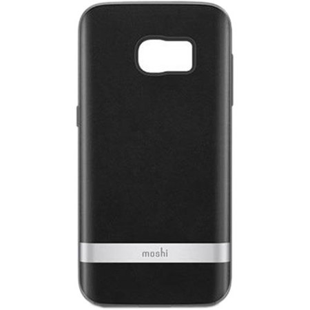 Moshi iGlaze Napa Vegan Leather Case for Samsung Galaxy S7, Onyx Black