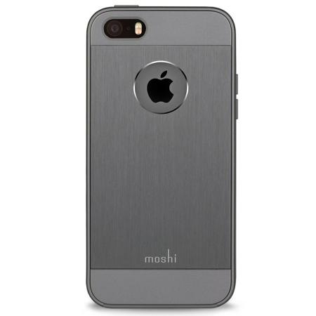 Moshi iGlaze Armour Metallic Case for iPhone SE, Gunmetal Gray