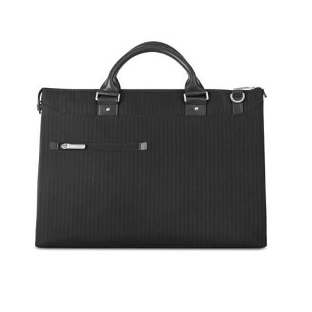 Moshi Urbana Slim Laptop Briefcase with Shoulder Strap, Slate Black