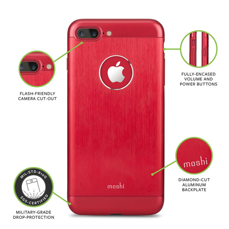 Moshi Armour Hardshell Case for iPhone 7, Crimson Red